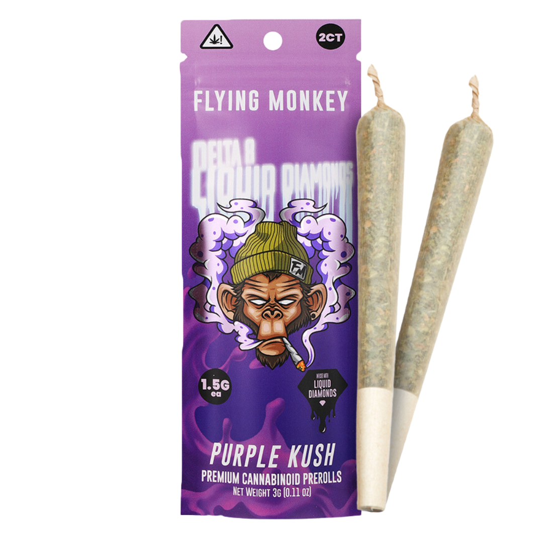 flying-monkey-liquid-diamonds-pre-rolls-3g-purple-kush