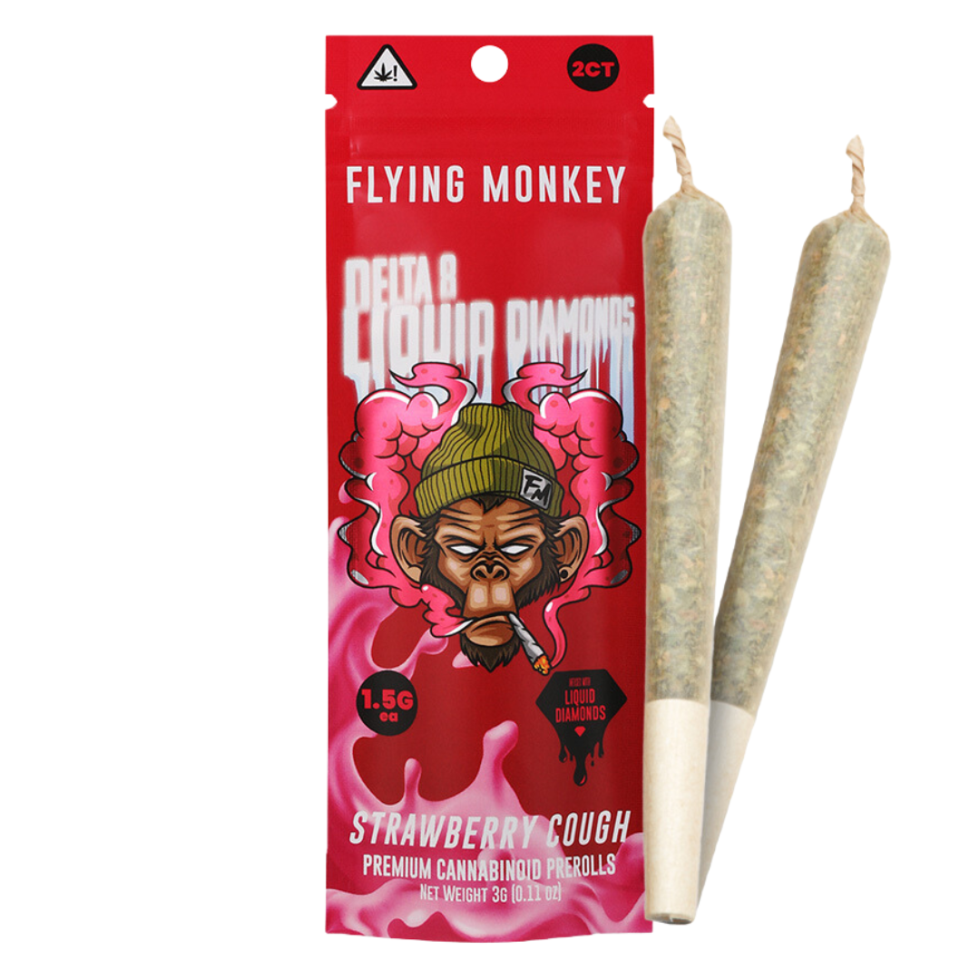 flying-monkey-liquid-diamonds-pre-rolls-3g-strawberry-cough