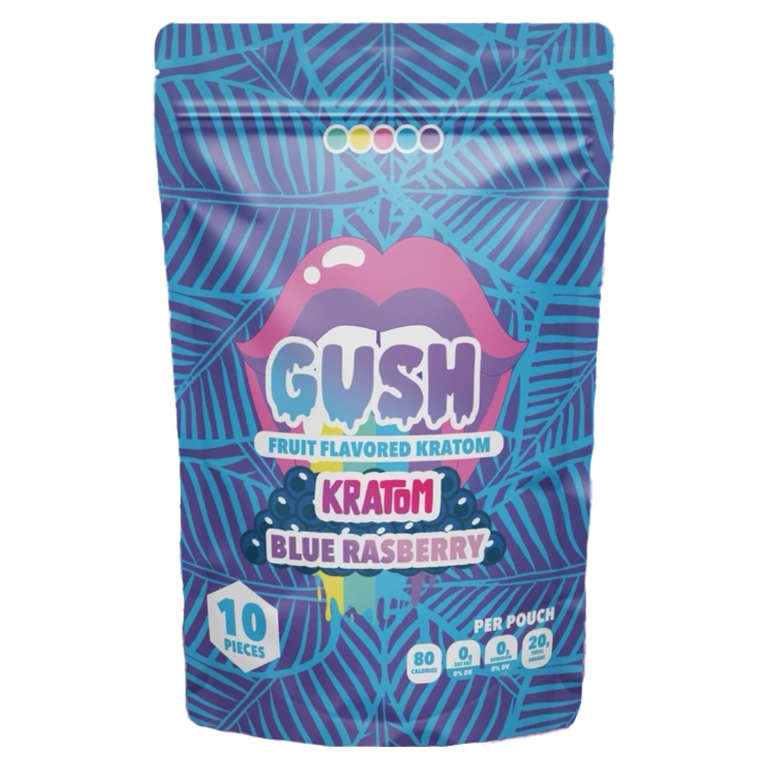 gush-kratom-gummies-200mg-blue-raspberry