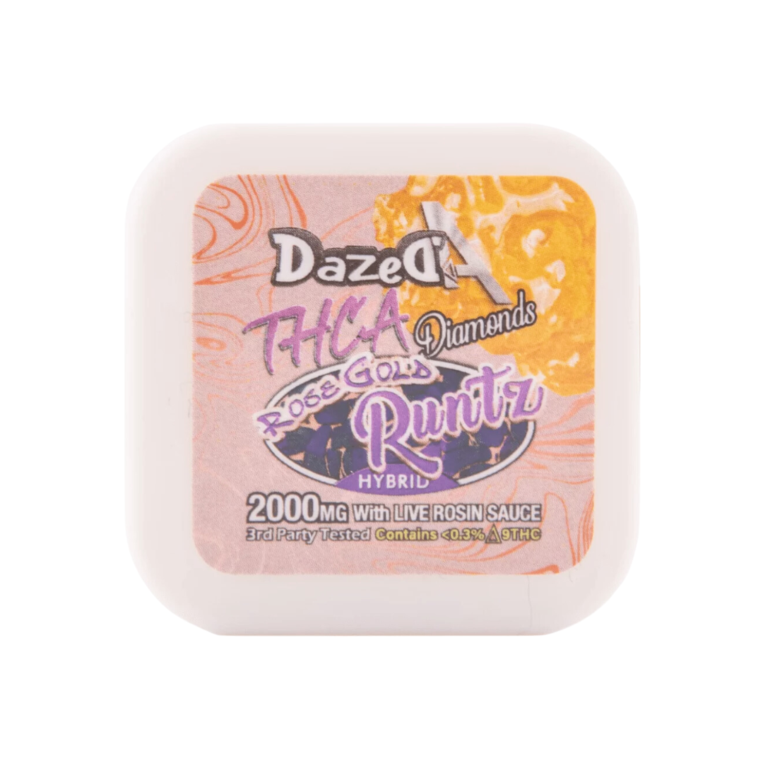 Dazed 8 THC-A Diamond Dabs 2G – Rose Gold Runtz