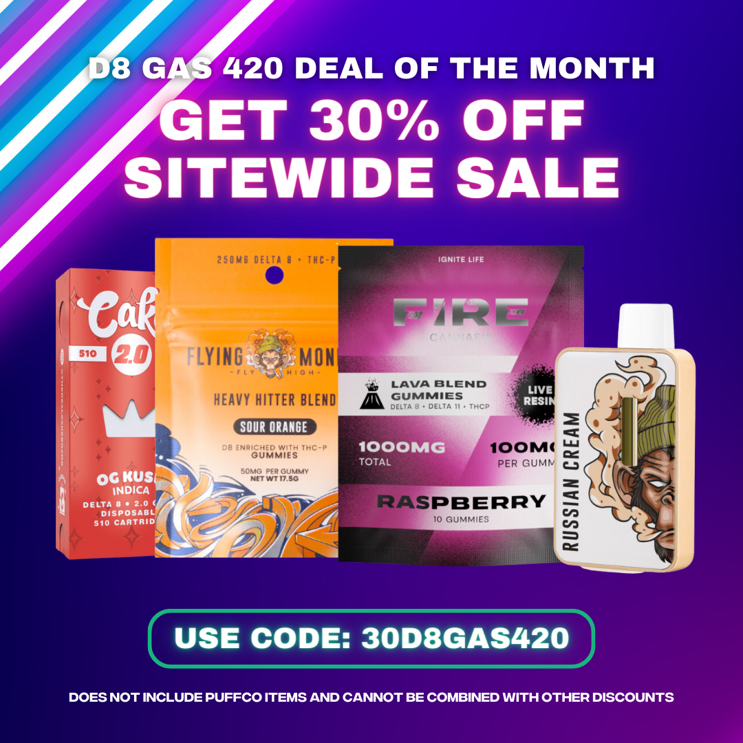 Use Code "30D8GAS420" To Save 30% OFF Sitewide For 420