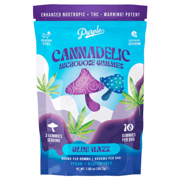 Purple Cannadelic Microdose Gummies