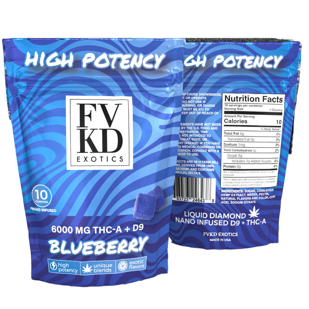 FVKD Exotics High Potency THC-A D9 Gummies 6000mg - Image 3