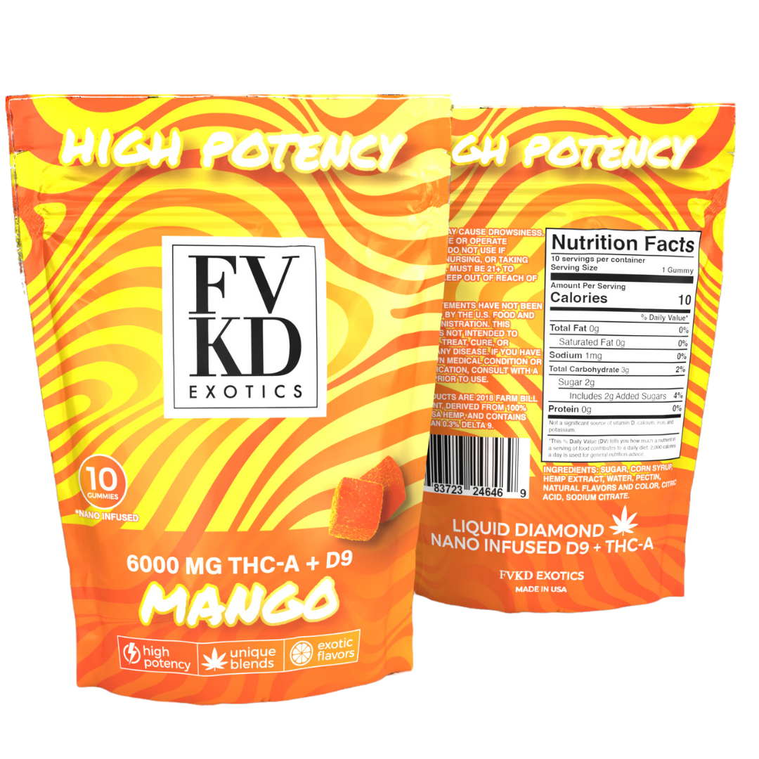 FVKD Exotics High Potency THC-A D9 Gummies 6000mg - Image 2