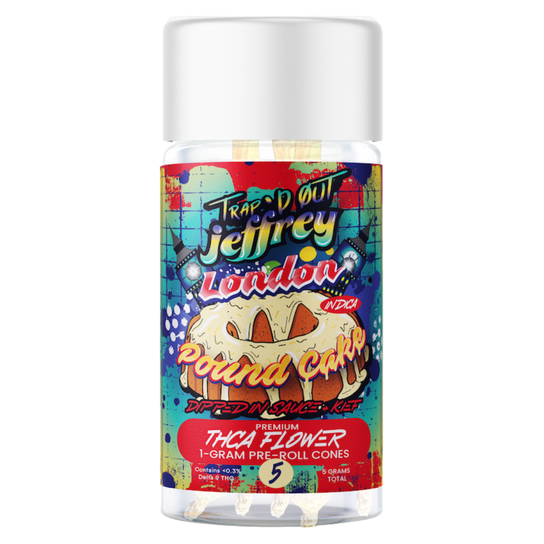 HiXotic Trap'd Out Jeffrey Premium Pre-Rolls 5G - D8 GAS