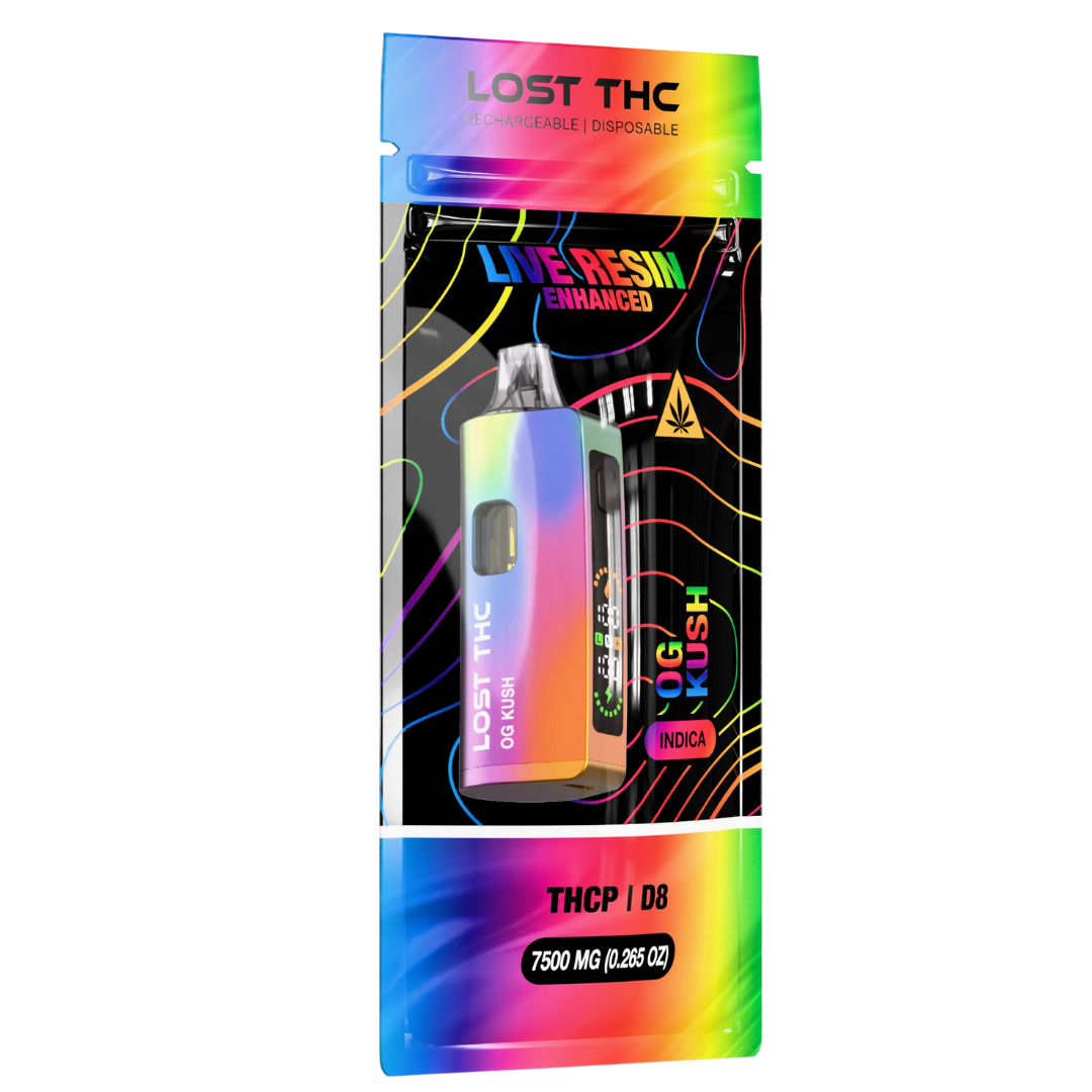 Lost THC Rainbow V2 D8 THC-P Disposable Vape 7.5G - Image 7