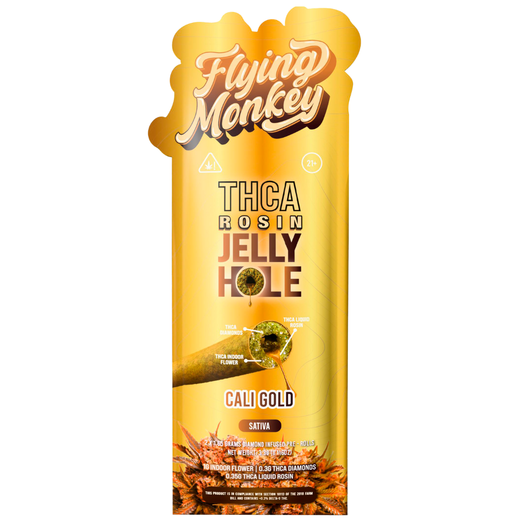 Flying Monkey THC-A Rosin Jelly Hole Pre-Rolls 3.3G | 2pk - Image 5