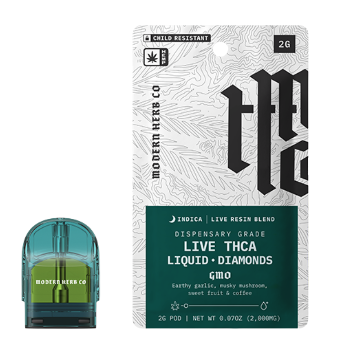 Modern Herb Co Live THC-A Liquid Diamonds Pod Refill 2G - Image 2