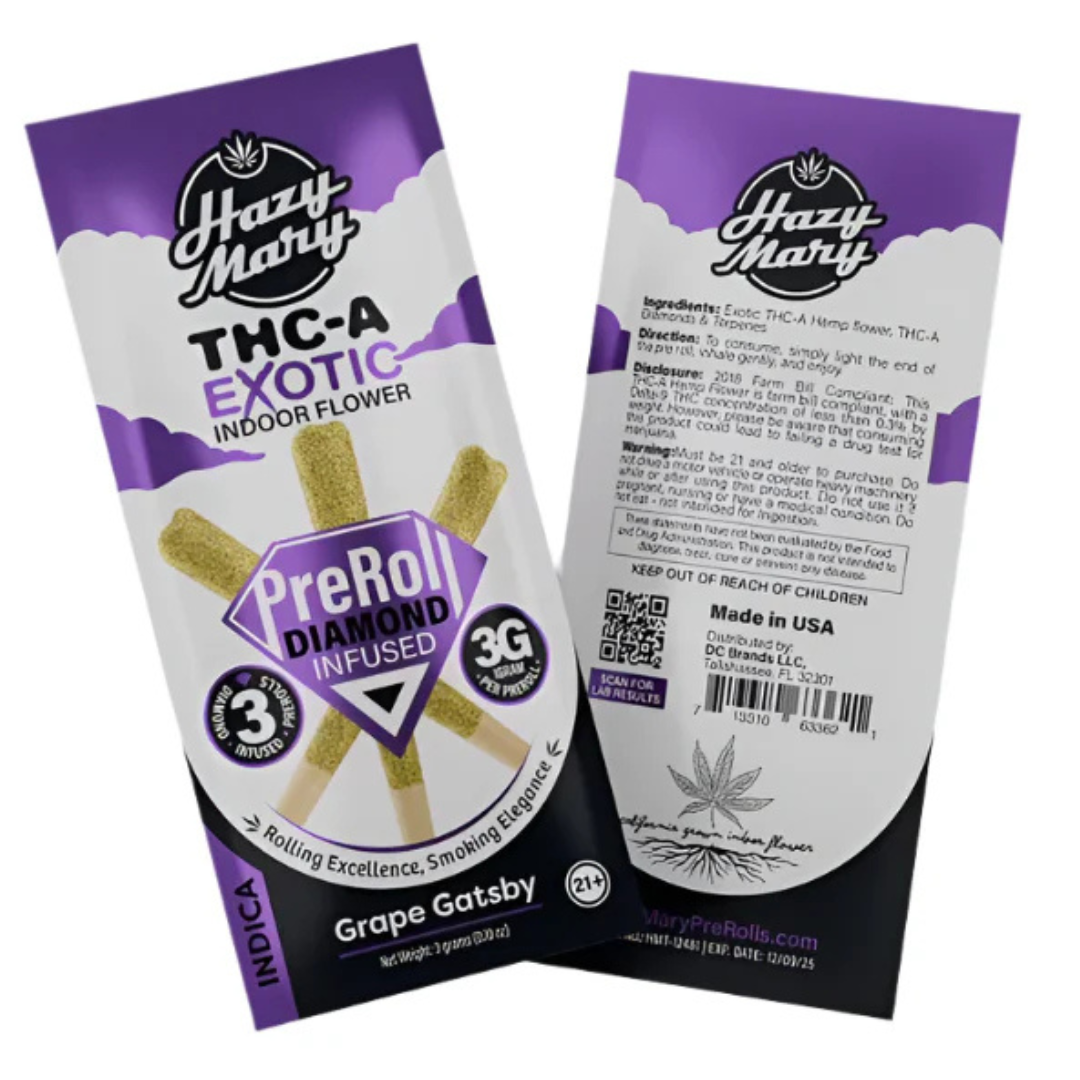 Hazy Mary THC-A Exotic Diamond Pre-Rolls