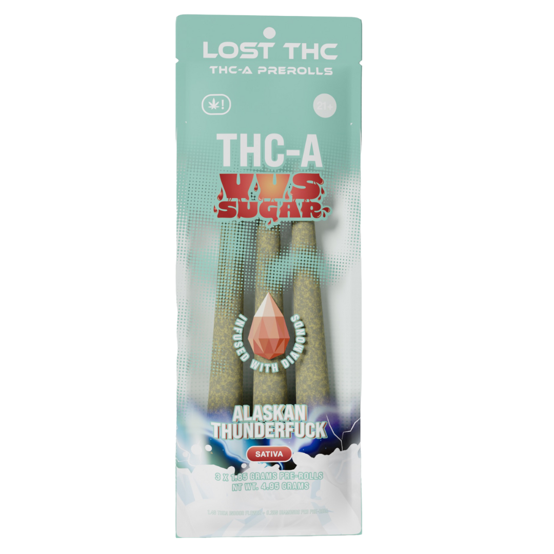 Lost THC THC-A VVS Sugar Pre-Rolls 4.95G | 3ct - Image 3