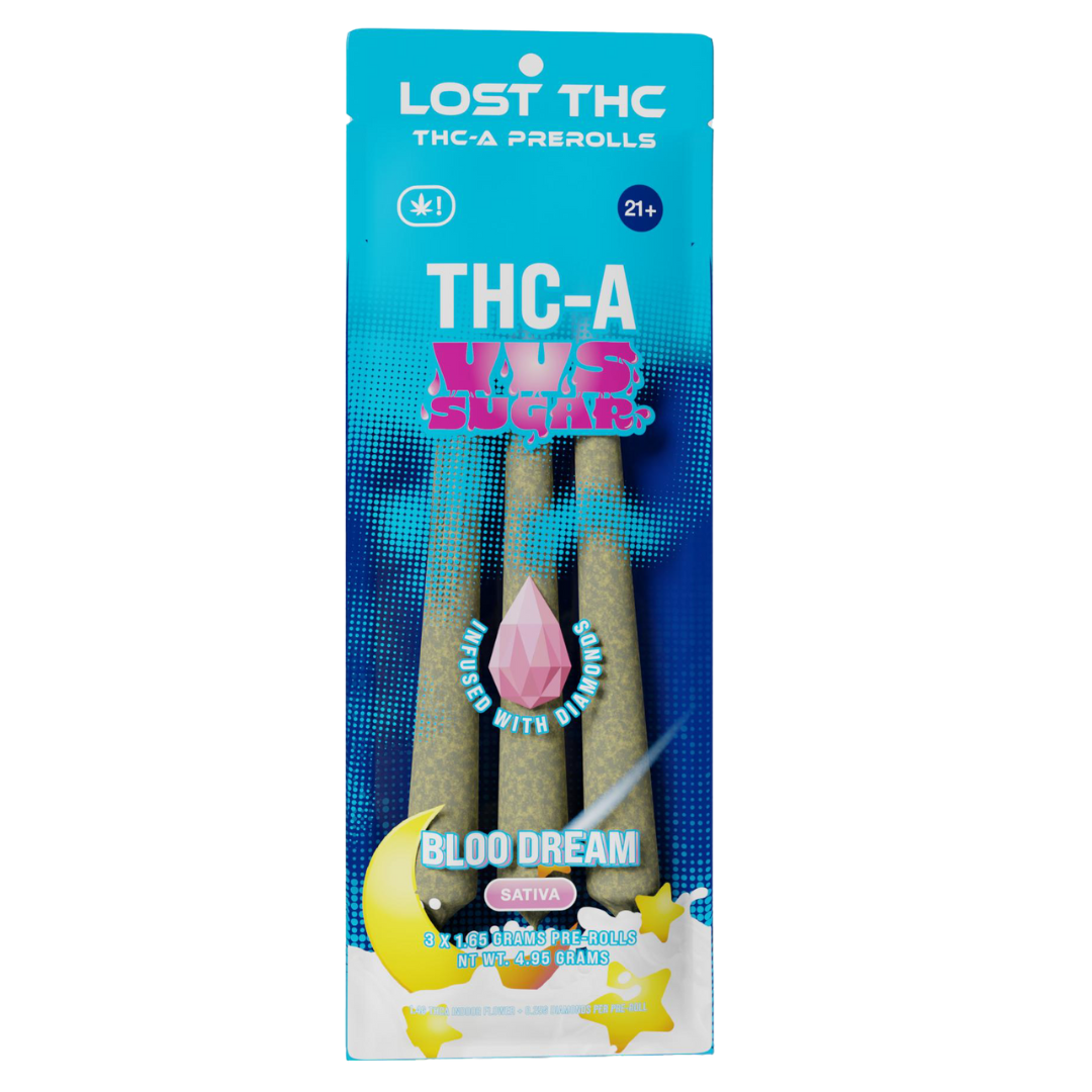 Lost THC THC-A VVS Sugar Pre-Rolls 4.95G | 3ct - Image 8