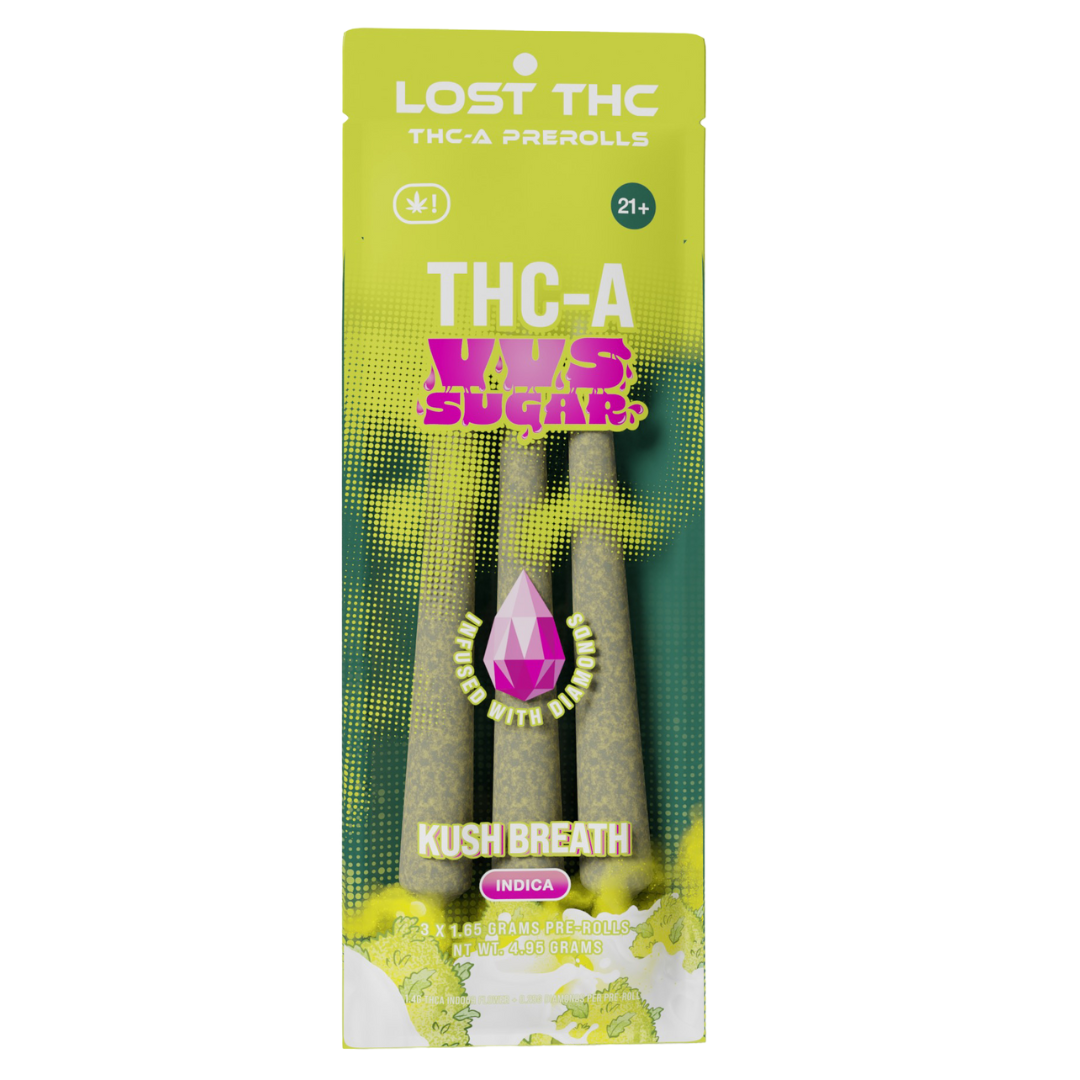 Lost THC THC-A VVS Sugar Pre-Rolls 4.95G | 3ct - Image 2