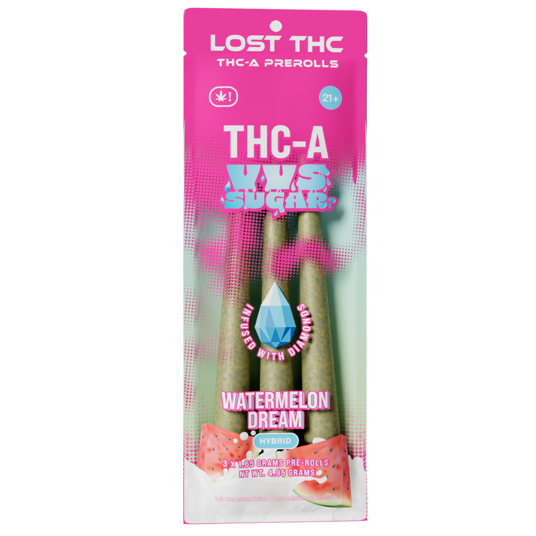 Lost THC THC-A VVS Sugar Pre-Rolls 4.95G | 3ct - Image 9