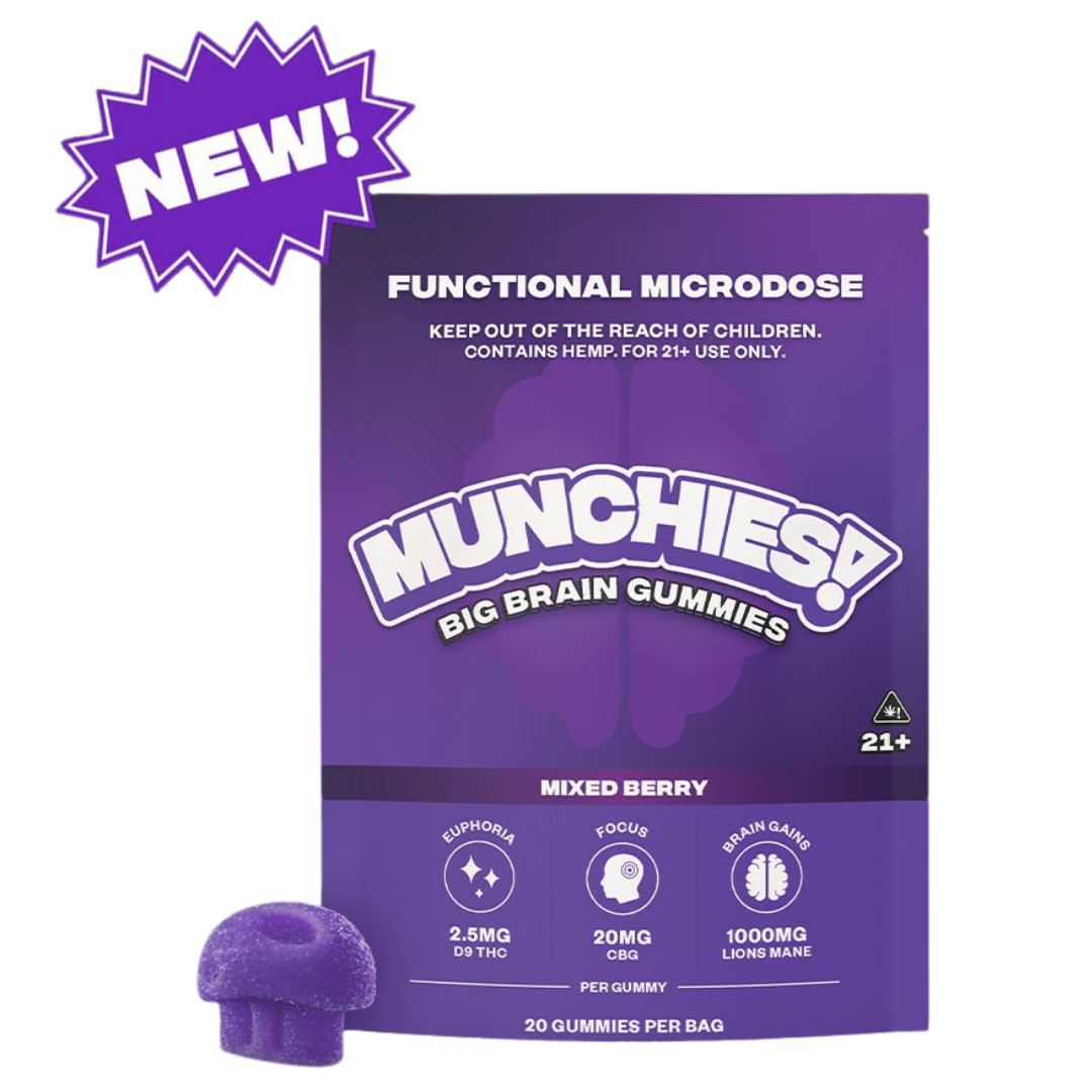 Munchies Functional Microdose Gummies Big Brain Blend