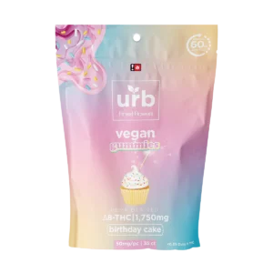 D8 Gas URB Vegan Delta 8 Gummies Birthday Cake 1750 mg