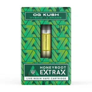 honeyroot extrax hhc blend cartridge 2g og kush