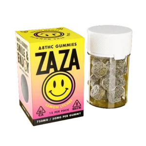zaza delta 8 750mg gummies lemon lychee