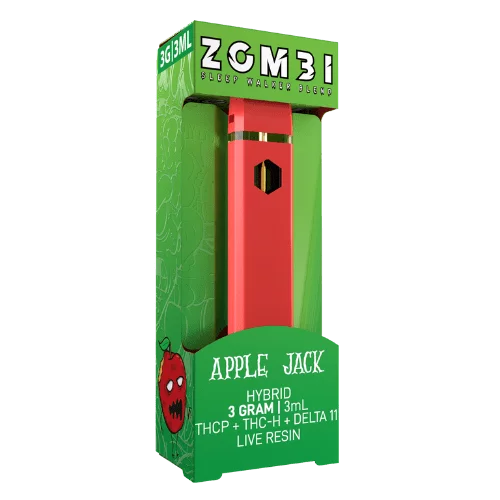 zombi sleep walker blend live resin disposable 3g apple jack 1